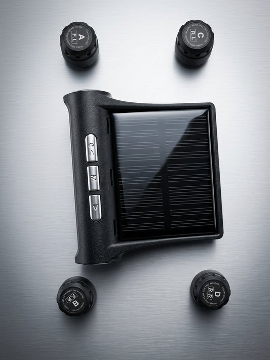 Solarni sistem za praćenje pritiska i temperature u gumama (sa USB punjenjem)