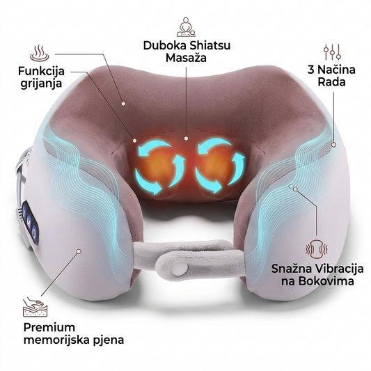Jastuk za Masažu Vrata - Mekana Memorijska Pjena